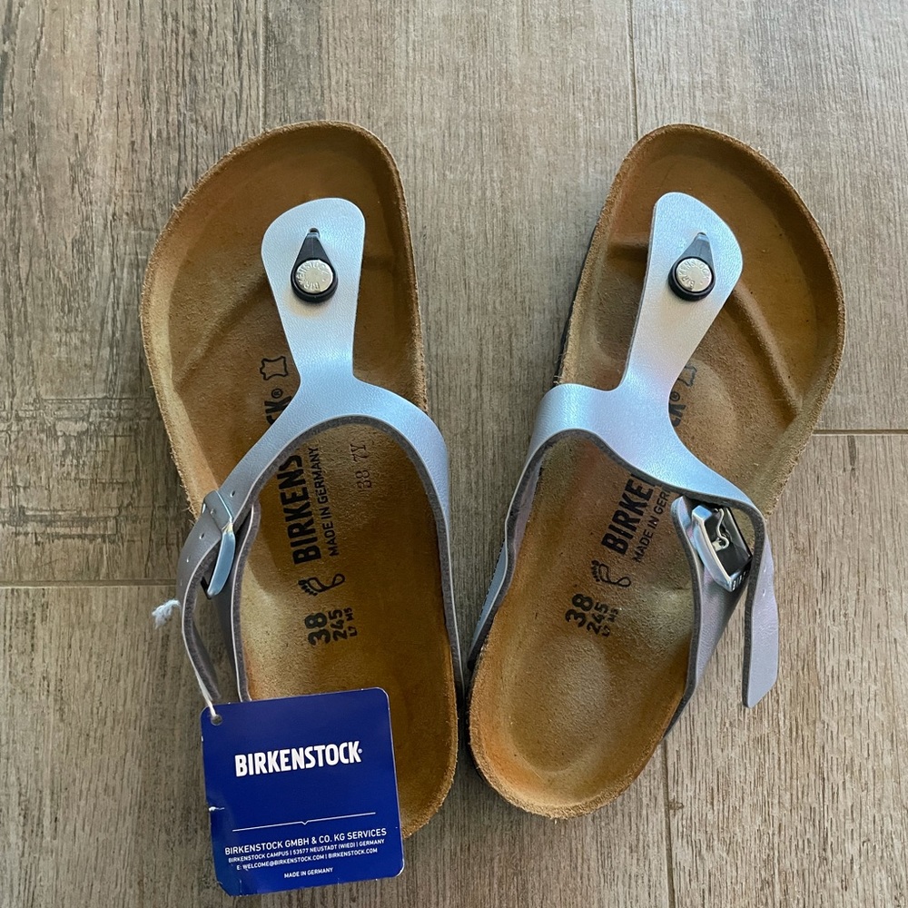 Silver Gizeh Birkenstock’s BNWT